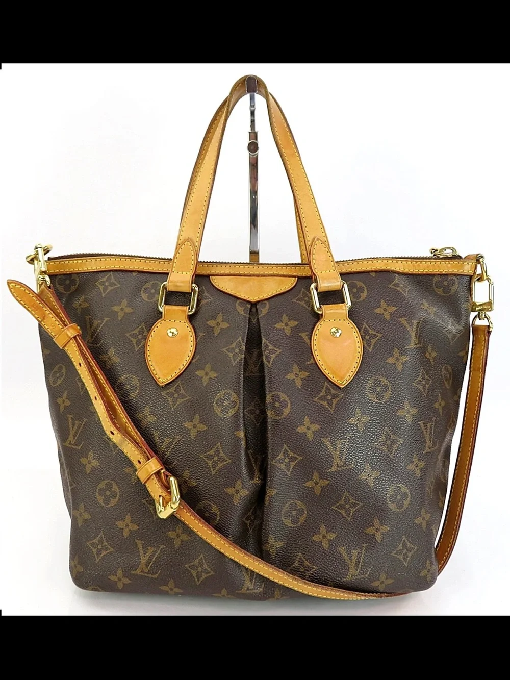Louis Vuitton Monogram Canvas Tote with Tan Vachetta Trim